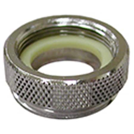 Jones Stephens Chrome Plated Brass Female 3/4in.-27 x 55/64in. Male Faucet Adapter for Price Pfister, Kohler A01032